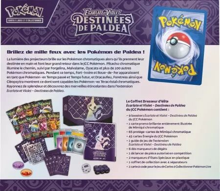 Pokémon EV04.5 Destinées de Paldéa : Coffret Dresseur d\'Elite (ETB) Mimiqui