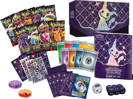 Pokémon EV04.5 Destinées de Paldéa : Coffret Dresseur d\'Elite (ETB) Mimiqui