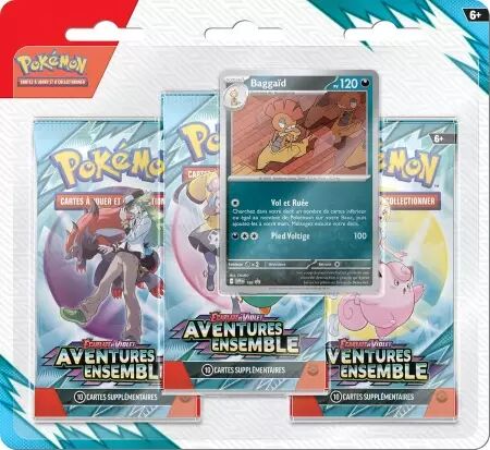 Pokemon EV09 : Pacl 3 Boosters Écarlate et Violet Aventures Ensemble (fr)