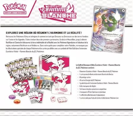 Pokemon EV10.5 : Foudre Noire & Flamme Blanche - Coffret dresseur d\'élite (ETB) - 2 Variantes
