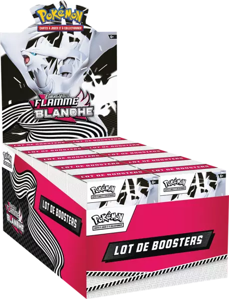 Pokemon EV10.5 : Foudre Noire & Flamme Blanche - Display de 10 Bundles 6 boosters Flamme Blanche