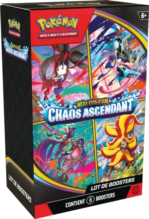 Pok&eacute;mon Mega Evolution : Chaos Ascendant (ME04) : Bundle 6 Boosters fran&ccedil;ais