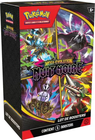 Pok&eacute;mon Mega Evolution : Nuit Noire (ME05) : Bundle 6 Boosters fran&ccedil;ais