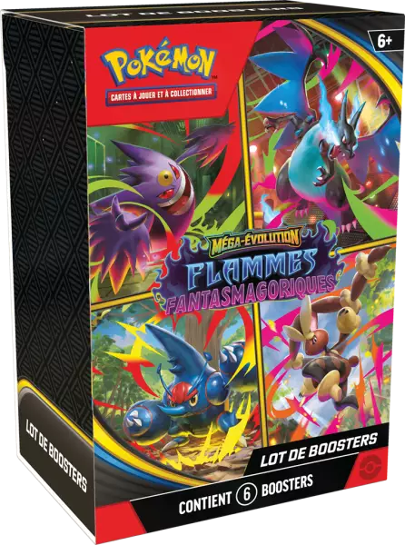 Pok�mon Mega Evolution Flammes Fantasmagoriques (ME02) : Bundle 6 boosters FR