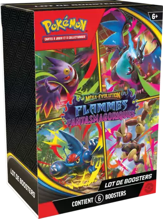Pokémon Mega Evolution Flammes Fantasmagoriques (ME02) : Bundle 6 boosters FR