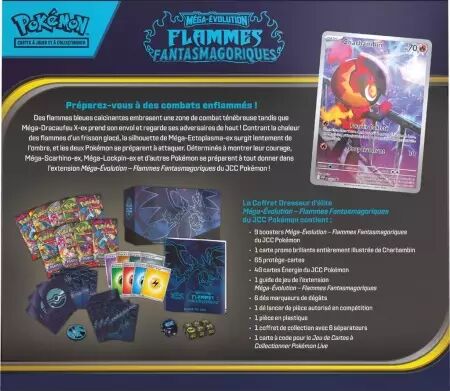 Pokémon Mega Evolution Flammes Fantasmagoriques (ME02) : Coffret Dresseur d\'Elite (ETB)
