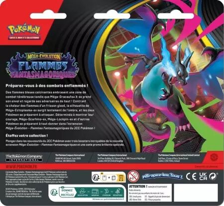 Pokémon Mega Evolution Flammes Fantasmagoriques (ME02) : Pack 3 boosters FR