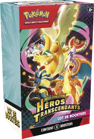 Pok&eacute;mon Mega Evolution Heros Transcendants (ME02.5) : Bundle 6 Boosters fran&ccedil;ais