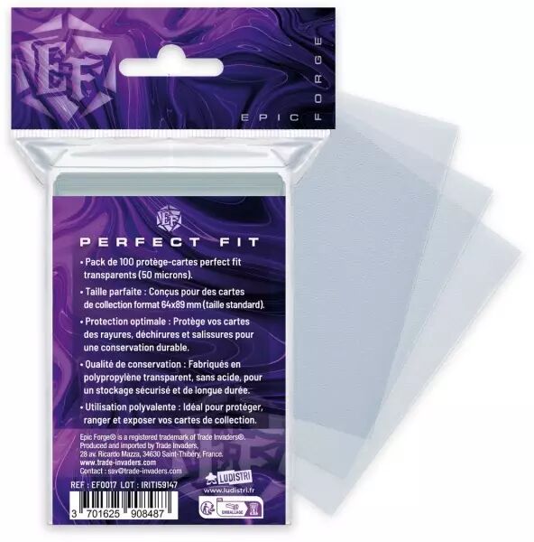 Prot�ge-cartes souples Perfect Fit (64*89 mm) x100 (50 microns) - Epic Forge