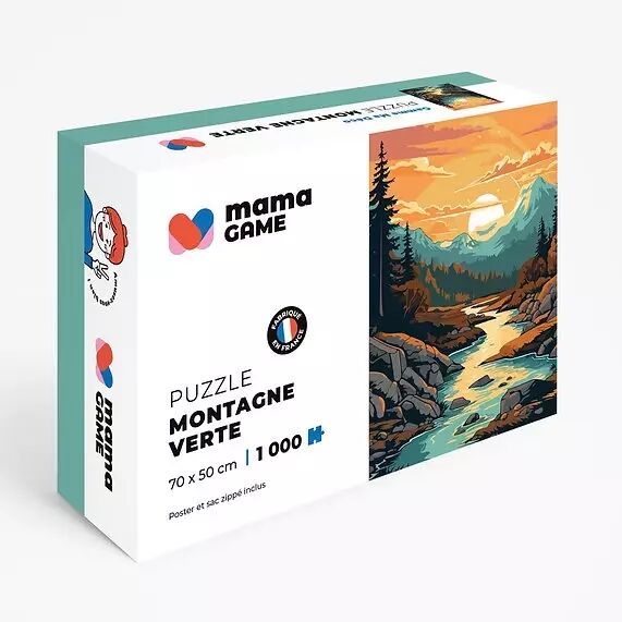 Puzzle 1000 pi�ces Montagne Verte - Mama Game