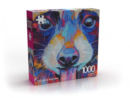Puzzle Abi 1000 pièces - Colorful Raccoon