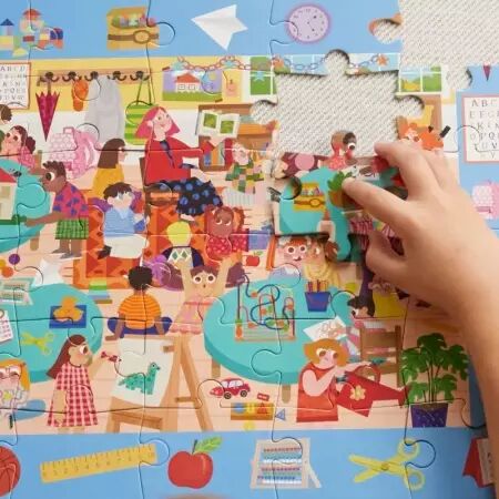 Puzzle Chercher et Trouver D\'&eacute;cole maternelle - Moritoys