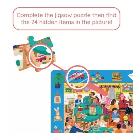 Puzzle Chercher et Trouver D\'&eacute;cole maternelle - Moritoys