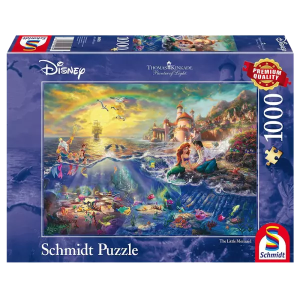 Puzzle Disney - Schmidt - Puzzle 1000 pi�ces - Arielle, la petite sir�ne