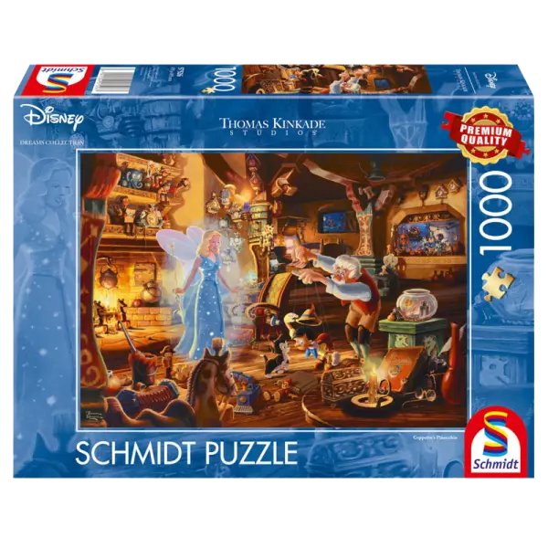 Puzzle Disney - Schmidt - Puzzle 1000 pi�ces - Gepetto, Pinocchio et la F�e