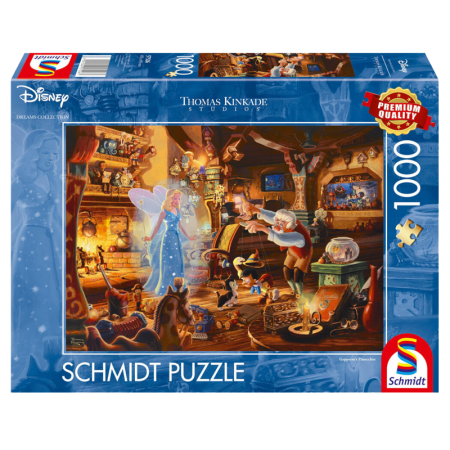 Puzzle Disney - Schmidt - Puzzle 1000 pièces - Gepetto, Pinocchio et la Fée
