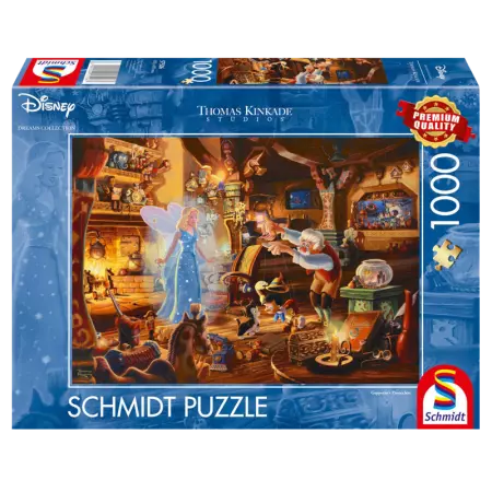 Puzzle Disney - Schmidt - Puzzle 1000 pièces - Gepetto, Pinocchio et la Fée