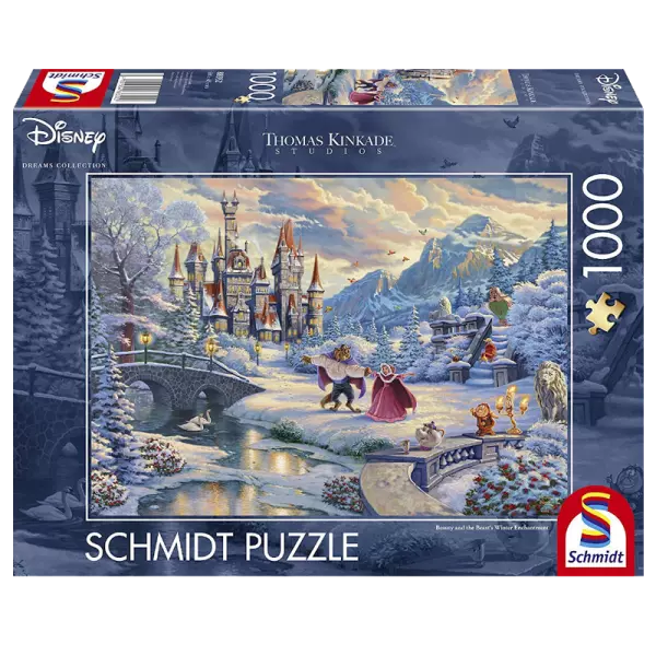 Puzzle Disney - Schmidt - Puzzle 1000 pi�ces - La Belle et la B�te : Enchantement Hivernal