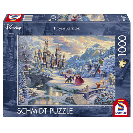 Puzzle Disney - Schmidt - Puzzle 1000 pièces - La Belle et la Bête : Enchantement Hivernal