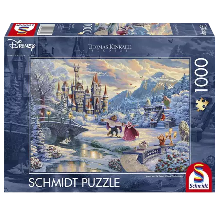 Puzzle Disney - Schmidt - Puzzle 1000 pièces - La Belle et la Bête : Enchantement Hivernal