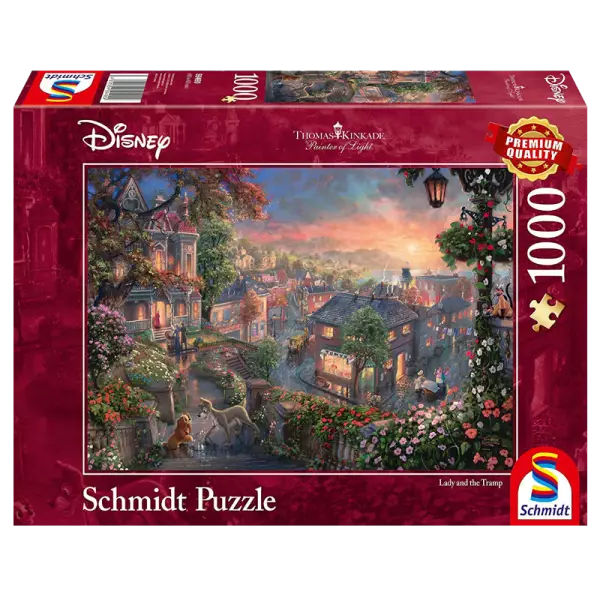 Puzzle Disney - Schmidt - Puzzle 1000 pi�ces - La Belle et le Clochard