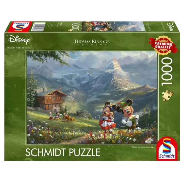 Puzzle Disney - Schmidt - Puzzle 1000 pi�ces - Mickey et Minie dans les Alpes