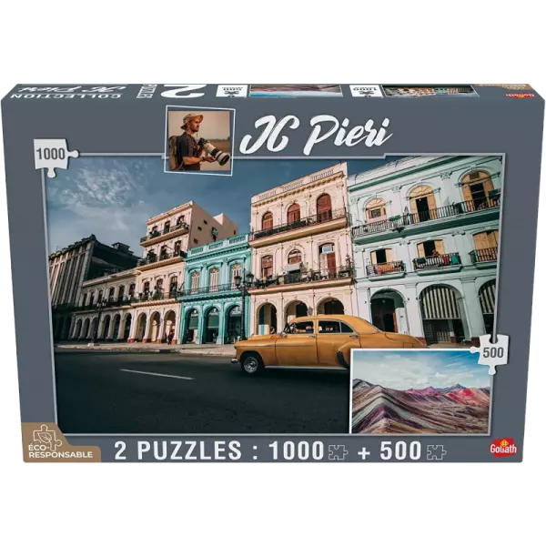 Puzzle JC Pieri - La Havane 1000 pcs & Rainbow Mountain 500pcs