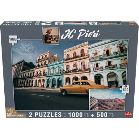 Puzzle JC Pieri - La Havane 1000 pcs & Rainbow Mountain 500pcs