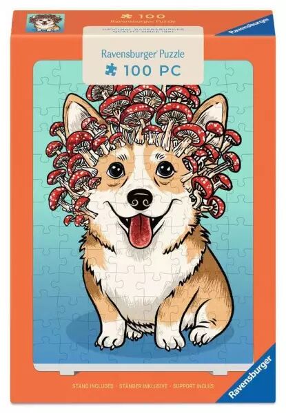 Puzzles Adultes 100 pi�ces - Corgi forestier - Ravensburger