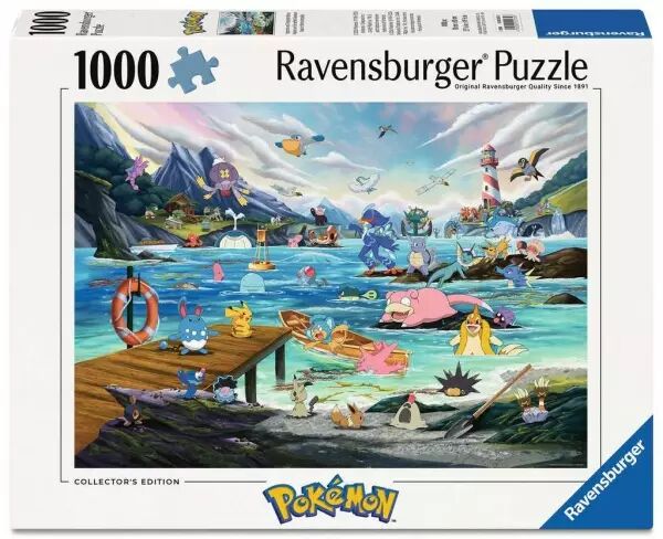 Puzzles Adultes 1000 pi�ces - Pok�mon - Aquali et Marine temp�r�e - Ravensburger