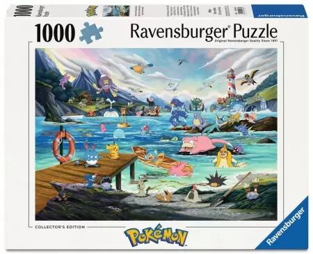 Puzzles Adultes 1000 pi&egrave;ces - Pok&eacute;mon - Aquali et Marine temp&eacute;r&eacute;e - Ravensburger