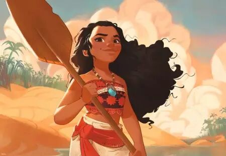 Puzzles Adultes 300 pi&egrave;ces - Disney Lorcana JCC - Vaiana - de Motunui - Ravensburger