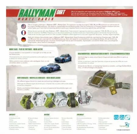 Rallyman: DIRT - Extension : Monte Carlo - Synapses Games