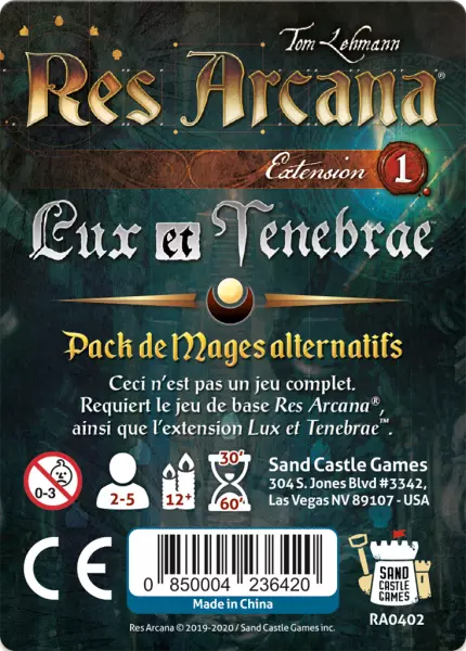 Res Arcana - Lux & Tenebrae - Mages Alternatifs (extension)