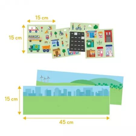 Reusable Sticker Set: My City - Moritoys