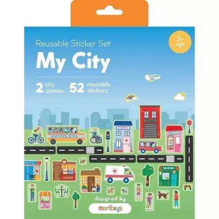 Reusable Sticker Set: My City - Moritoys