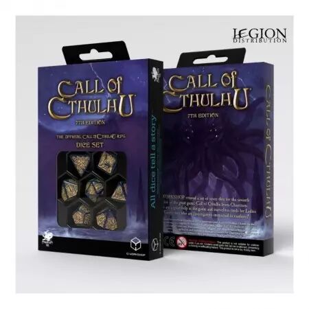 Set de D&eacute;s L\'Appel de Cthulhu - 7e &Eacute;dition Bleu-vert & Or