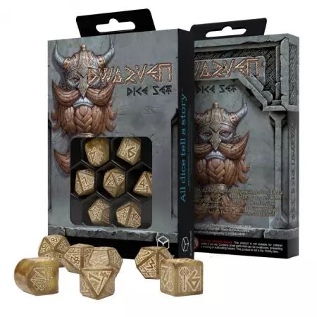 Set de dés Nains - Gris et Noir