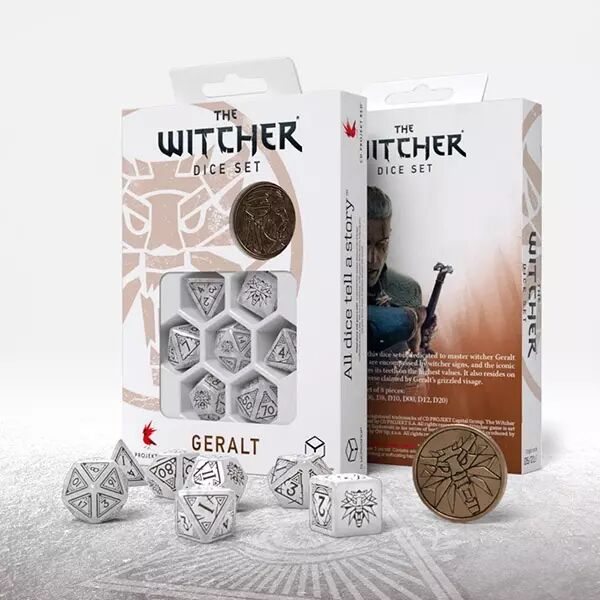 Set de d�s The Witcher - Geralt, Le Loup Blanc