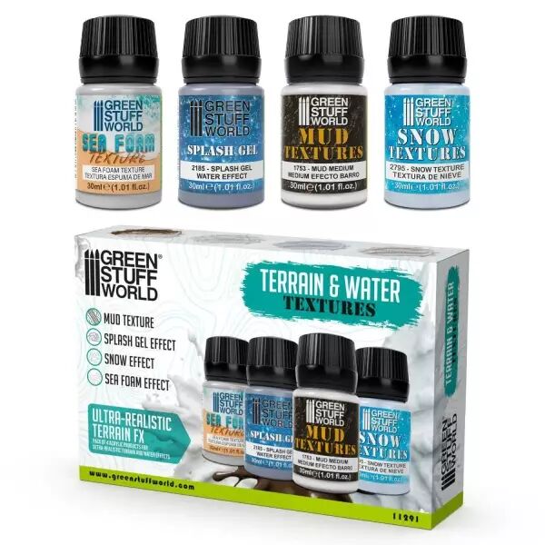 Set de textures aquatiques 30ml (4 pots) - Green Stuff World
