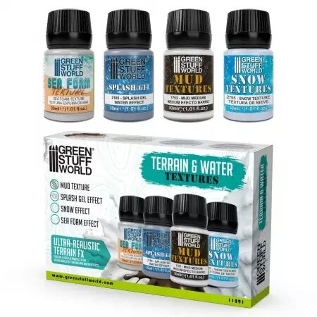 Set de textures aquatiques 30ml (4 pots) - Green Stuff World