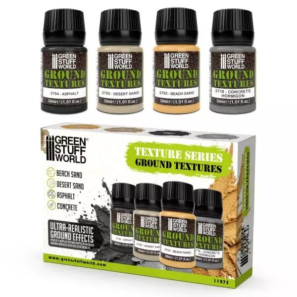 Set de textures sol 30ml (4 pots) - Green Stuff World