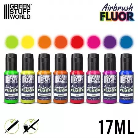 Set Peinture A&eacute;rographe Fluorescente - Green Stuff World