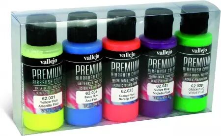 Set peinture Vallejo Premium - Couleurs fluo (5)