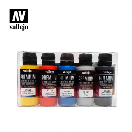 Set peinture Vallejo Premium - Couleurs métalliques (5)