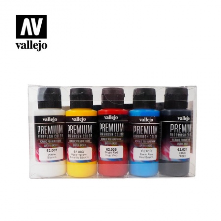 Set peinture Vallejo Premium - Couleurs opaques de base Premium (5)