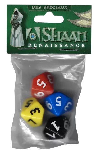 SHAAN - Accessoires : SET DE DES - Set de 4 D�s Sp�ciaux