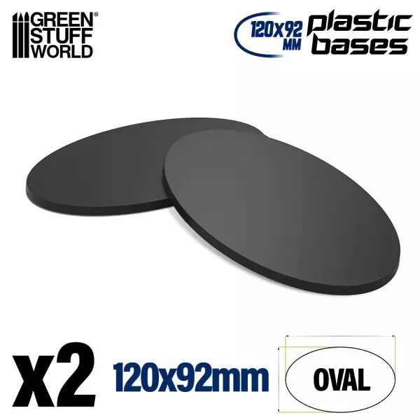 Socles Plastiques Ovale 120x92mm (pack de 2)  - Green Stuff World