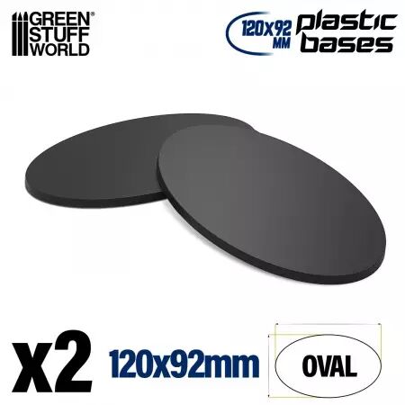 Socles Plastiques Ovale 120x92mm (pack de 2)  - Green Stuff World