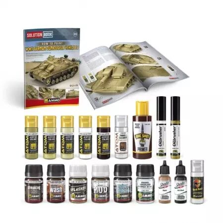 SOLUTION BOX 35 - WWII German Dunkelgelb Vehicles (Multilingual)   - Mig Jimenez